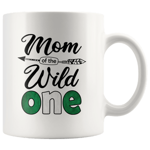 RobustCreative-Nigerian Mom of the Wild One Birthday Nigeria Flag White 11oz Mug Gift Idea