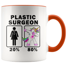 Load image into Gallery viewer, RobustCreative-Plastic Surgeon Dabbing Unicorn 20 80 Principle Superhero Girl Womens - 11oz Accent Mug Medical Personnel Gift Idea
