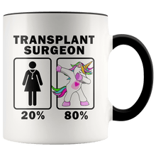 Load image into Gallery viewer, RobustCreative-Transplant Surgeon Dabbing Unicorn 20 80 Principle Superhero Girl Womens - 11oz Accent Mug Medical Personnel Gift Idea
