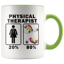 Load image into Gallery viewer, RobustCreative-Physical Therapist Dabbing Unicorn 80 20 Principle Superhero Girl Womens - 11oz Accent Mug Medical Personnel Gift Idea
