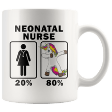 Load image into Gallery viewer, RobustCreative-Neonatal Nurse Dabbing Unicorn 80 20 Principle Superhero Girl Womens - 11oz White Mug Medical Personnel Gift Idea
