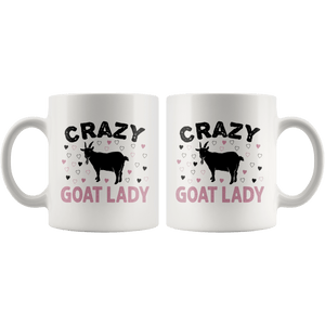 RobustCreative-Crazy Goat Lady Farming Girl Goats Lover Farm Gift  - 11oz White Mug country Farm urban farmer Gift Idea