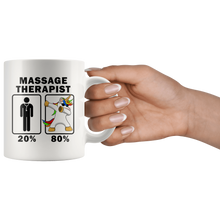 Load image into Gallery viewer, RobustCreative-Massage Therapist Dabbing Unicorn 80 20 Principle Graduation Gift Mens - 11oz White Mug Medical Personnel Gift Idea
