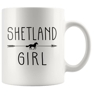 RobustCreative-Shetland Horse Girl Gifts Horses Lover Riding Racing - 11oz White Mug Riding Lover Gift Idea