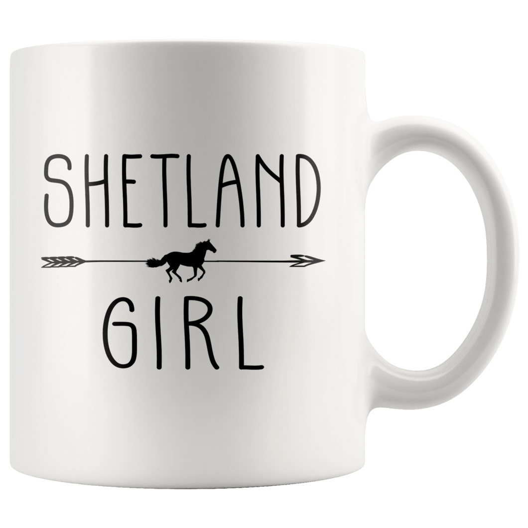 RobustCreative-Shetland Horse Girl Gifts Horses Lover Riding Racing - 11oz White Mug Riding Lover Gift Idea