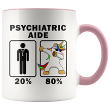 Load image into Gallery viewer, RobustCreative-Psychiatric Aide Dabbing Unicorn 80 20 Principle Graduation Gift Mens - 11oz Accent Mug Medical Personnel Gift Idea
