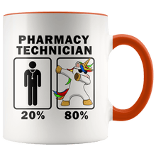 Load image into Gallery viewer, RobustCreative-Pharmacy Technician Dabbing Unicorn 80 20 Principle Graduation Gift Mens - 11oz Accent Mug Medical Personnel Gift Idea
