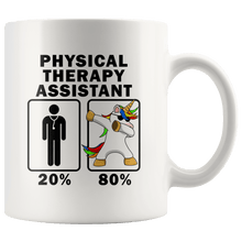 Load image into Gallery viewer, RobustCreative-Physical Therapy Assistant Dabbing Unicorn 80 20 Principle Graduation Gift Mens - 11oz White Mug Medical Personnel Gift Idea
