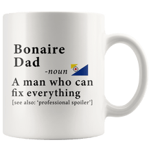 Load image into Gallery viewer, RobustCreative-Bonaire Dad Definition Bonaire Flag Fathers Day - 11oz White Mug family reunion gifts Gift Idea
