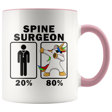 Load image into Gallery viewer, RobustCreative-Spine Surgeon Dabbing Unicorn 80 20 Principle Graduation Gift Mens - 11oz Accent Mug Medical Personnel Gift Idea
