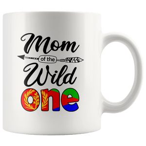RobustCreative-Eritrean Mom of the Wild One Birthday Eritrea Flag White 11oz Mug Gift Idea