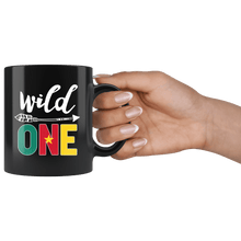 Load image into Gallery viewer, RobustCreative-Cameroon Wild One Birthday Outfit 1 Cameroonian Flag Black 11oz Mug Gift Idea

