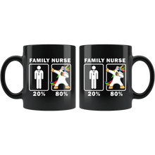 Load image into Gallery viewer, RobustCreative-Family Nurse Dabbing Unicorn 80 20 Principle Graduation Gift Mens - 11oz Black Mug Medical Personnel Gift Idea
