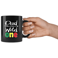 Load image into Gallery viewer, RobustCreative-Senegalese Dad of the Wild One Birthday Senegal Flag Black 11oz Mug Gift Idea
