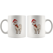 Load image into Gallery viewer, RobustCreative-Llama Dabbing Santa Hipster Glasses Alpaca Lover Santas Hat - 11oz White Mug Christmas gift idea Gift Idea
