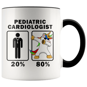 RobustCreative-Pediatric Cardiologist Dabbing Unicorn 80 20 Principle Graduation Gift Mens - 11oz Accent Mug Medical Personnel Gift Idea