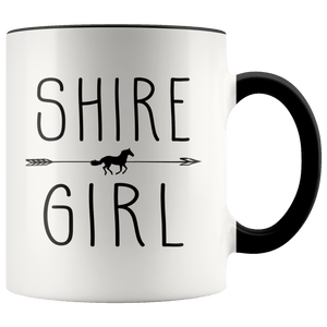 RobustCreative-Shire Horse Girl Gifts Horses Lover Riding Racing - 11oz Accent Mug Riding Lover Gift Idea