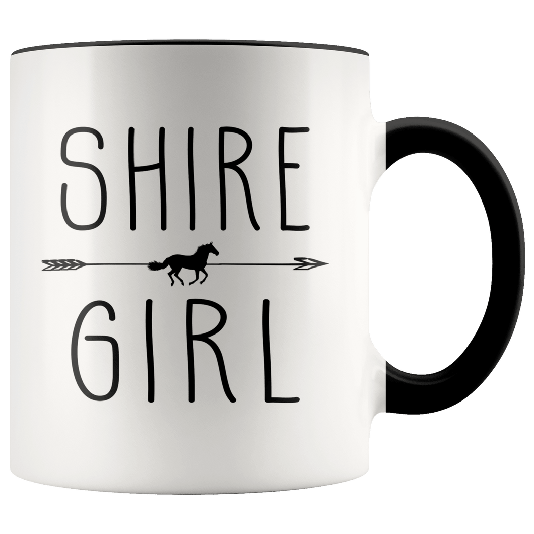 RobustCreative-Shire Horse Girl Gifts Horses Lover Riding Racing - 11oz Accent Mug Riding Lover Gift Idea