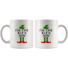 Load image into Gallery viewer, RobustCreative-Im The Son Elf Matching Family Christmas - 11oz White Mug Christmas group green pjs costume Gift Idea
