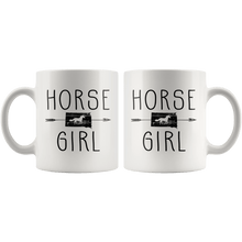 Load image into Gallery viewer, RobustCreative-South Dakota Horse Girl Gifts Dakotan Shape Country for women - 11oz White Mug Riding Lover Gift Idea
