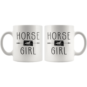 RobustCreative-South Dakota Horse Girl Gifts Dakotan Shape Country for women - 11oz White Mug Riding Lover Gift Idea