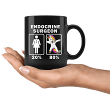 Load image into Gallery viewer, RobustCreative-Endocrine Surgeon Dabbing Unicorn 80 20 Principle Superhero Girl Womens - 11oz Black Mug Medical Personnel Gift Idea
