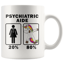 Load image into Gallery viewer, RobustCreative-Psychiatric Aide Dabbing Unicorn 80 20 Principle Superhero Girl Womens - 11oz White Mug Medical Personnel Gift Idea
