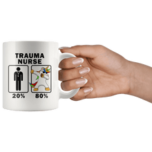 Load image into Gallery viewer, RobustCreative-Trauma Nurse Dabbing Unicorn 80 20 Principle Graduation Gift Mens - 11oz White Mug Medical Personnel Gift Idea
