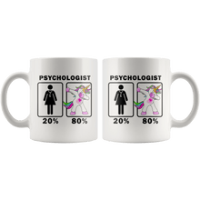 Load image into Gallery viewer, RobustCreative-Psychologist Dabbing Unicorn 20 80 Principle Superhero Girl Womens - 11oz White Mug Medical Personnel Gift Idea
