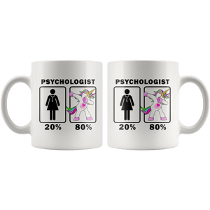 RobustCreative-Psychologist Dabbing Unicorn 20 80 Principle Superhero Girl Womens - 11oz White Mug Medical Personnel Gift Idea