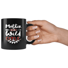 Load image into Gallery viewer, RobustCreative-Mother of the Wild One Lumberjack Woodworker Sawdust Glitter - 11oz Black Mug Sawdust Glitter is mans glitter Gift Idea
