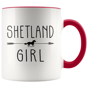 RobustCreative-Shetland Horse Girl Gifts Horses Lover Riding Racing - 11oz Accent Mug Racing Lover Gift Idea