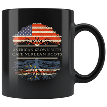 Load image into Gallery viewer, RobustCreative-Cape Verdean Roots American Grown Fathers Day Gift - Cape Verdean Pride 11oz Funny Black Coffee Mug - Real Cabo Verde Hero Flag Papa National Heritage - Friends Gift - Both Sides Printed
