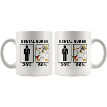 Load image into Gallery viewer, RobustCreative-Dental Nurse Dabbing Unicorn 80 20 Principle Graduation Gift Mens - 11oz White Mug Medical Personnel Gift Idea

