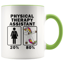 Load image into Gallery viewer, RobustCreative-Physical Therapy Assistant Dabbing Unicorn 80 20 Principle Superhero Girl Womens - 11oz Accent Mug Medical Personnel Gift Idea
