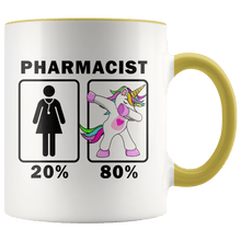 Load image into Gallery viewer, RobustCreative-Pharmacist Dabbing Unicorn 20 80 Principle Superhero Girl Womens - 11oz Accent Mug Medical Personnel Gift Idea
