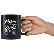 Load image into Gallery viewer, RobustCreative-Virgin Islander Mom of the Wild One Birthday British Virgin Islands Flag Black 11oz Mug Gift Idea
