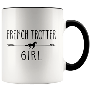 RobustCreative-French Trotter Horse Girl Gifts Horses Lover Riding Racing - 11oz Accent Mug Riding Lover Gift Idea