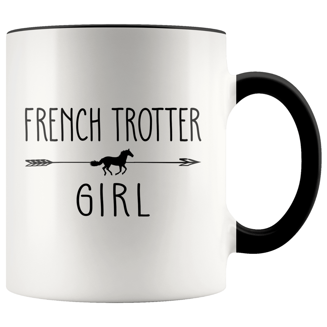 RobustCreative-French Trotter Horse Girl Gifts Horses Lover Riding Racing - 11oz Accent Mug Riding Lover Gift Idea