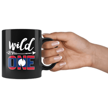 Load image into Gallery viewer, RobustCreative-Laos Wild One Birthday Outfit 1 Lao Flag Black 11oz Mug Gift Idea
