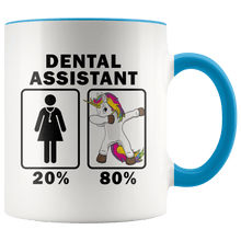 Load image into Gallery viewer, RobustCreative-Dental Assistant Dabbing Unicorn 80 20 Principle Superhero Girl Womens - 11oz Accent Mug Medical Personnel Gift Idea
