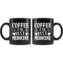Load image into Gallery viewer, RobustCreative-Coffee is the best medicine for doctor and nurse - 11oz Black Mug barista coffee maker Gift Idea
