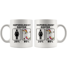 Load image into Gallery viewer, RobustCreative-Nephrologist Doctor Dabbing Unicorn 80 20 Principle Superhero Girl Womens - 11oz White Mug Medical Personnel Gift Idea
