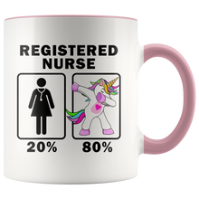 Load image into Gallery viewer, RobustCreative-Registered Nurse Dabbing Unicorn 20 80 Principle Superhero Girl Womens - 11oz Accent Mug Medical Personnel Gift Idea
