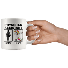 Load image into Gallery viewer, RobustCreative-Physician Assistant Dabbing Unicorn 80 20 Principle Superhero Girl Womens - 11oz White Mug Medical Personnel Gift Idea
