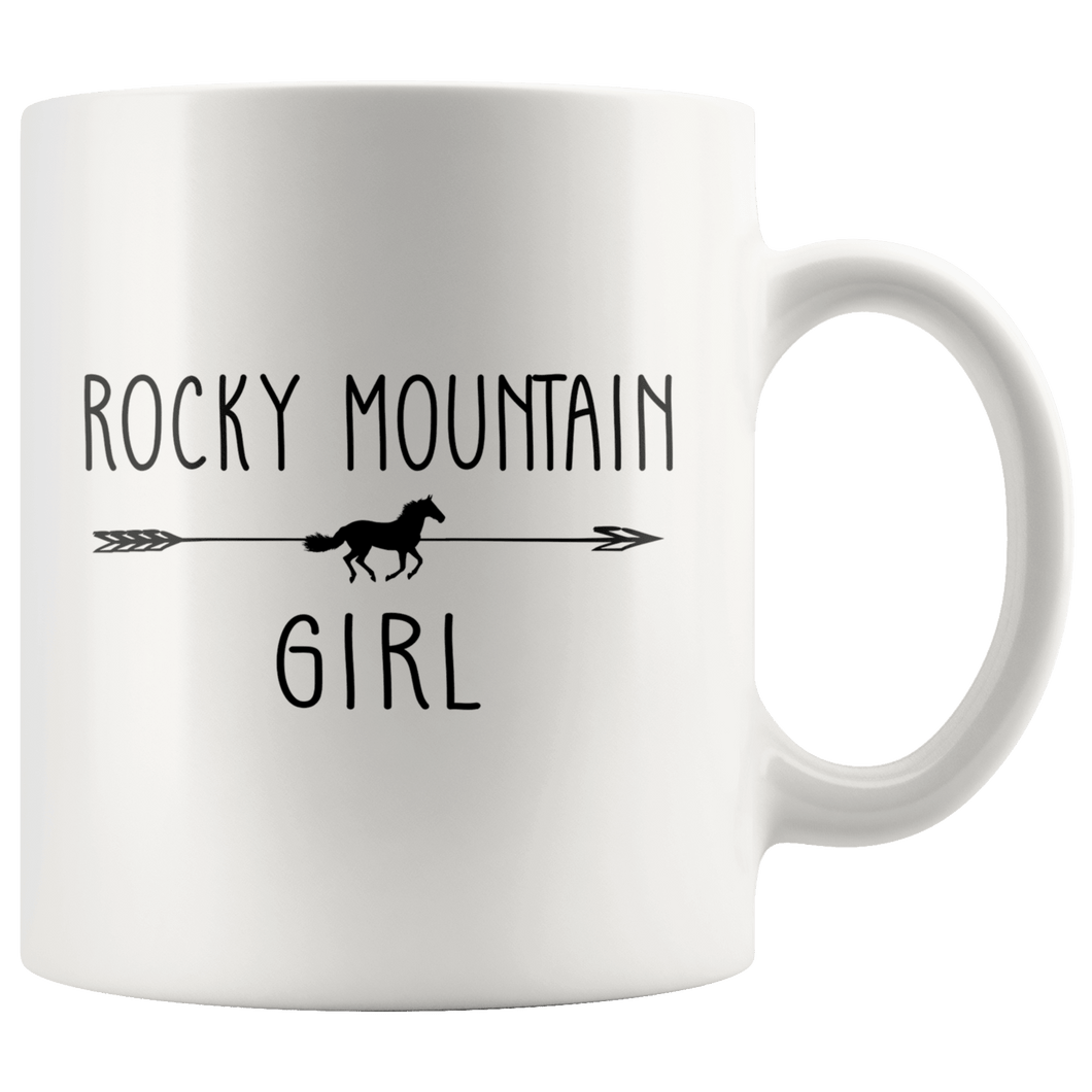 RobustCreative-Rocky Mountain Horse Girl Gifts Horses Lover Riding Racing - 11oz White Mug Riding Lover Gift Idea