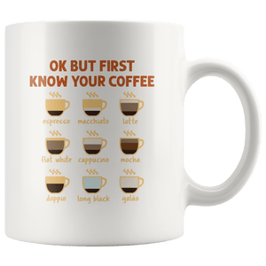 RobustCreative-Ok But First Coffee T- Funny Coworker Saying Gift Idea White 11oz Mug Gift Idea