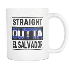 Load image into Gallery viewer, RobustCreative-Straight Outta El Salvador - Guanaco Flag 11oz Funny White Coffee Mug - Independence Day Family Heritage - Women Men Friends Gift - Both Sides Printed (Distressed)
