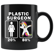 Load image into Gallery viewer, RobustCreative-Plastic Surgeon Dabbing Unicorn 80 20 Principle Superhero Girl Womens - 11oz Black Mug Medical Personnel Gift Idea
