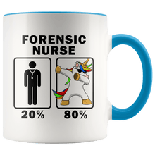 Load image into Gallery viewer, RobustCreative-Forensic Nurse Dabbing Unicorn 80 20 Principle Graduation Gift Mens - 11oz Accent Mug Medical Personnel Gift Idea
